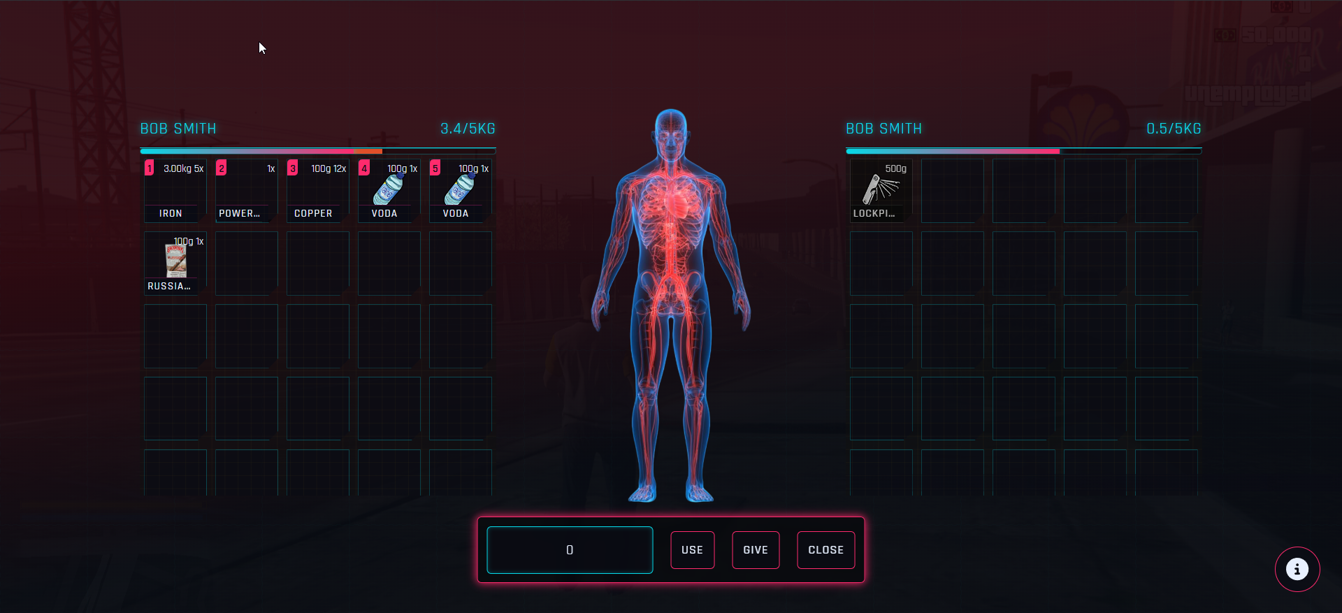 UI inventaire pour FiveM